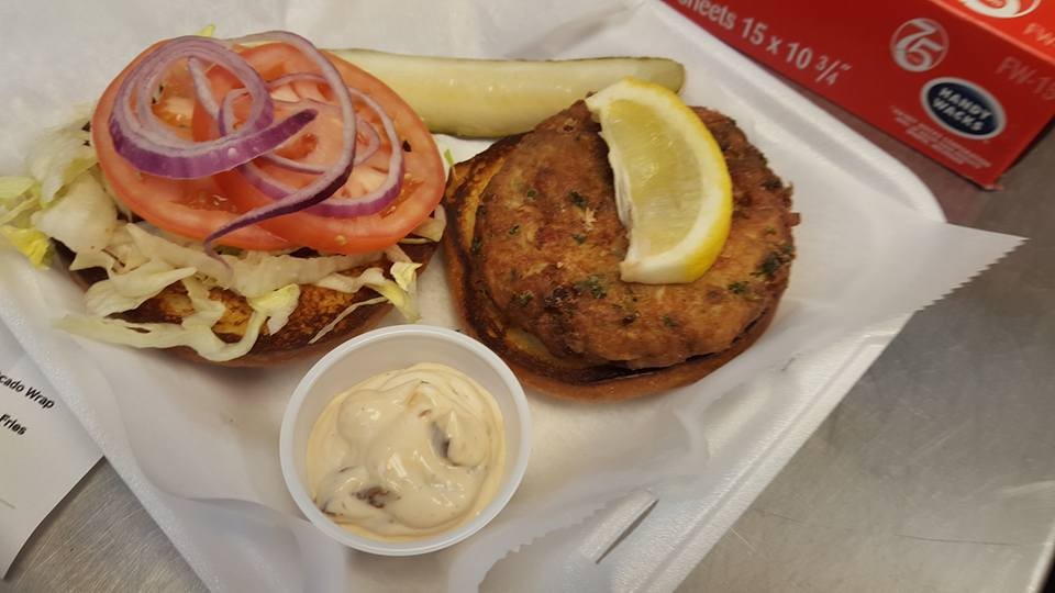 Crab Cake Sandwich on the Outer Banks